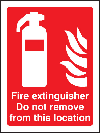 Fire Extinguisher - Do Not Remove