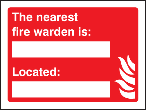 Nearest Fire Warden Sign