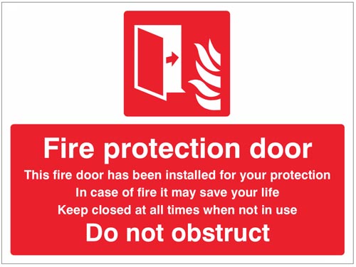 Fire Protection Door - Do Not Obstruct