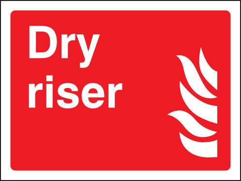 Dry Riser Safety Sign