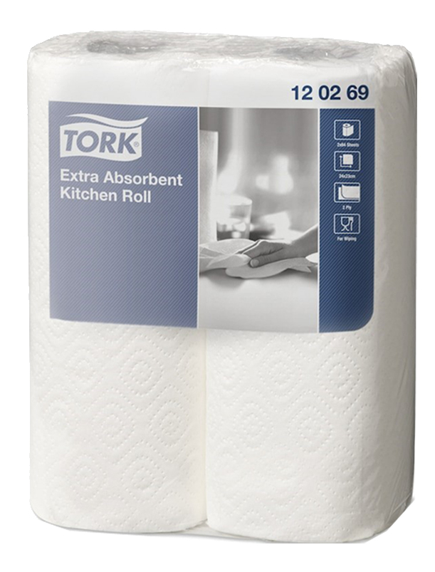 Tork Extra Absorbent Kitchen Rolls - Pack of 24