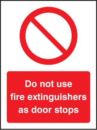Warning: Do Not Use Fire Extinguishers as Door Stops