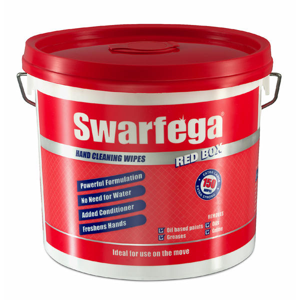 Swarfega Heavy Duty Red Box Wipes - 150 Wipes