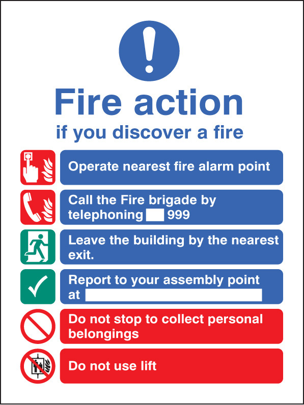 EEC Fire Action Sign (Manual Call 999)