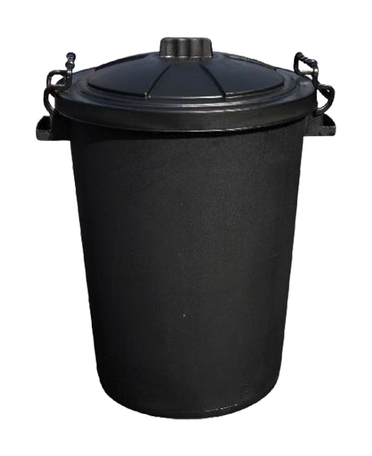 100 Litre Black Plastic Dustbin with Lid