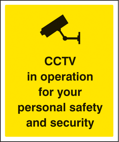 CCTV Operation Signs for Personal Safety and Security