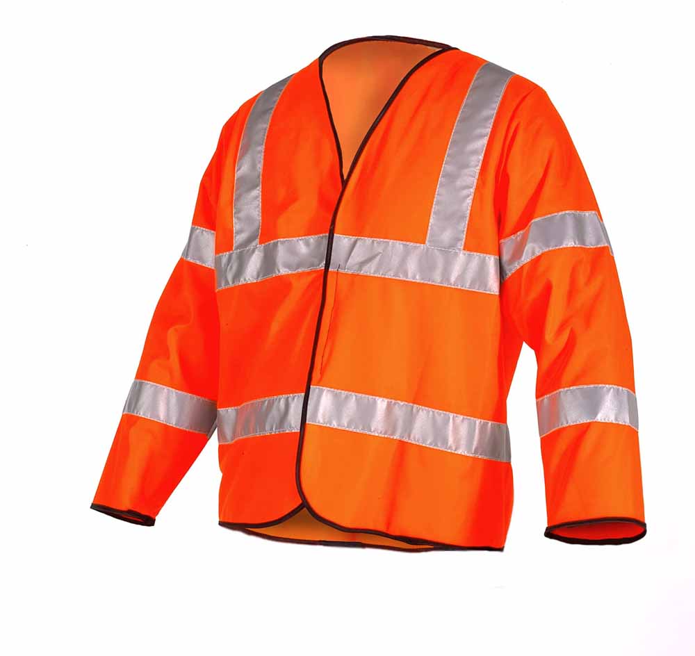 Long Sleeve Hi-Vis Vest in Orange