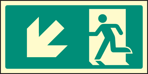 Left Arrow Down Intermediate Marker