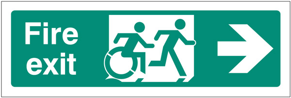 Disabled Fire Exit Arrow Right - Inclusive Design