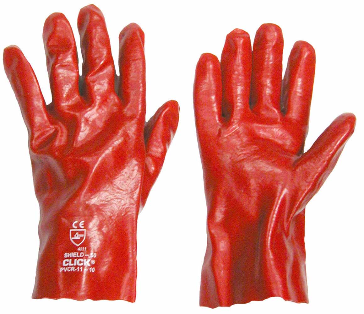 Red PVC Gauntlet - 11"