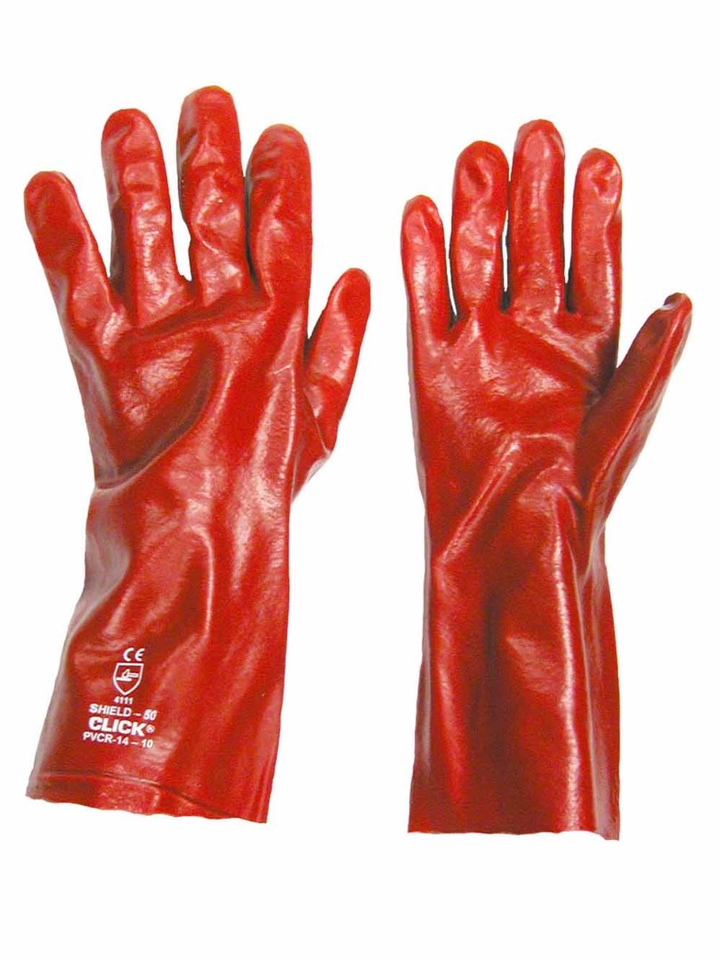 Red PVC Gauntlet 14"