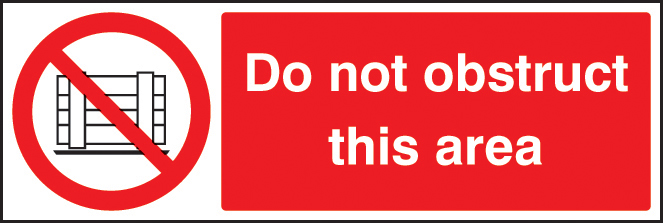 Do Not Obstruct This Area