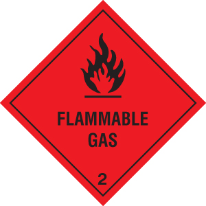 Flammable Gas Safety Sign