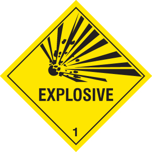 Explosive Safety Sign
