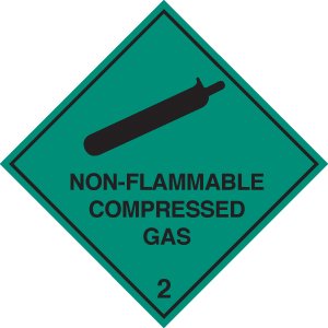 Non-Flammable Compressed Gas Sign