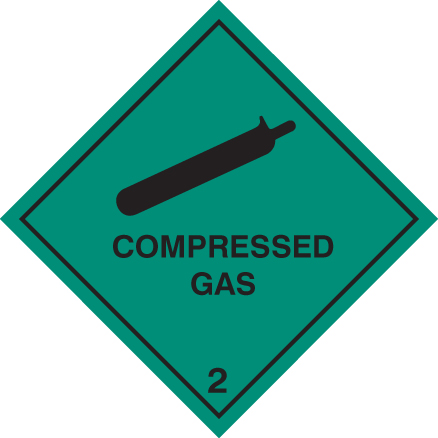 Compressed Gas Safety Sign