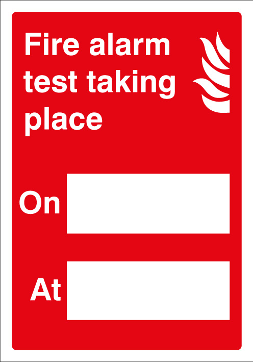 Fire Alarm Test Adapt-A-Sign 215x310mm