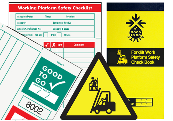 Good To Go Safety Man Basket Inspection Check Book - 25 Inspections