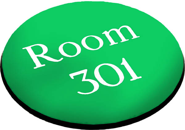 Engraved Sign with Adhesive Backing - 95mm Diameter, White Text on Green