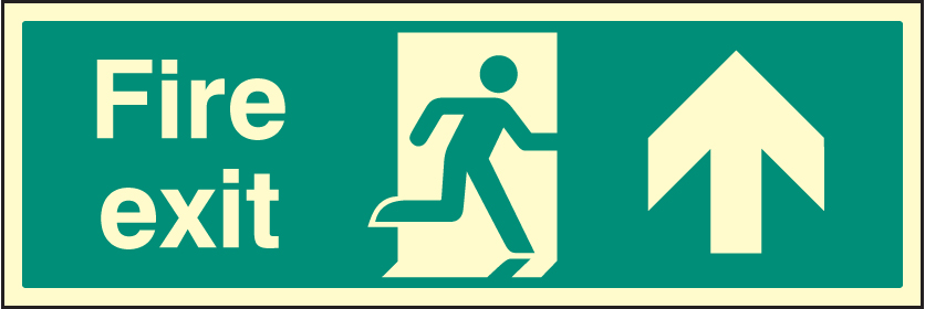 Fire Exit Sign - Single Sided 900x300mm P/L