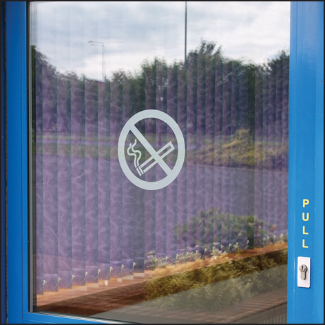No Smoking Symbol Frosted Transfer 200mm