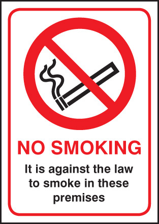 No Smoking - It is Against the Law (A4 Sign)