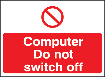 Self-Adhesive Vinyl Label - Do Not Switch Off (35x25mm)