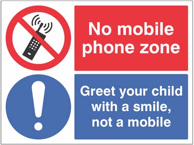 No Mobile Phone Zone - Greet Your Child with a Smile
