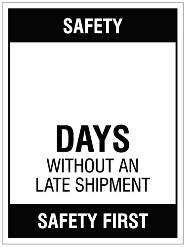 Safety Days Without an Accident Sign, 450x600mm R/PVC with Wipe Clean Over Laminate
