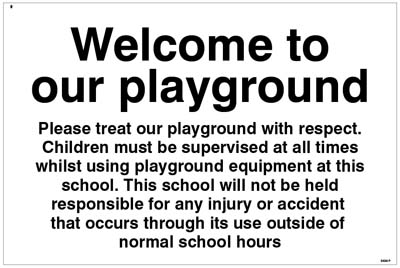 School Playground Safety Notice