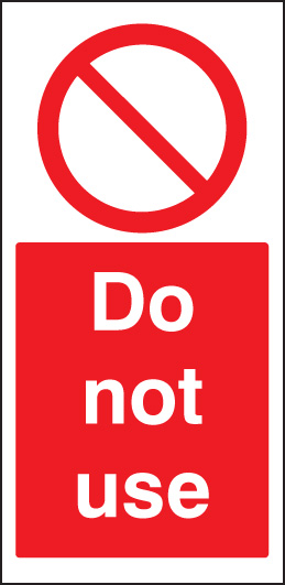 Cover-Up Sign - Do Not Use 880x430x350mm