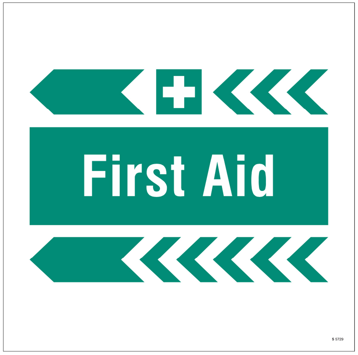 First Aid Arrow Left Site Saver Sign 400x400mm