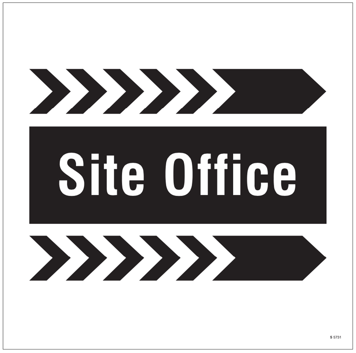 Site Office - Arrow Right Site Saver Sign 400x400mm