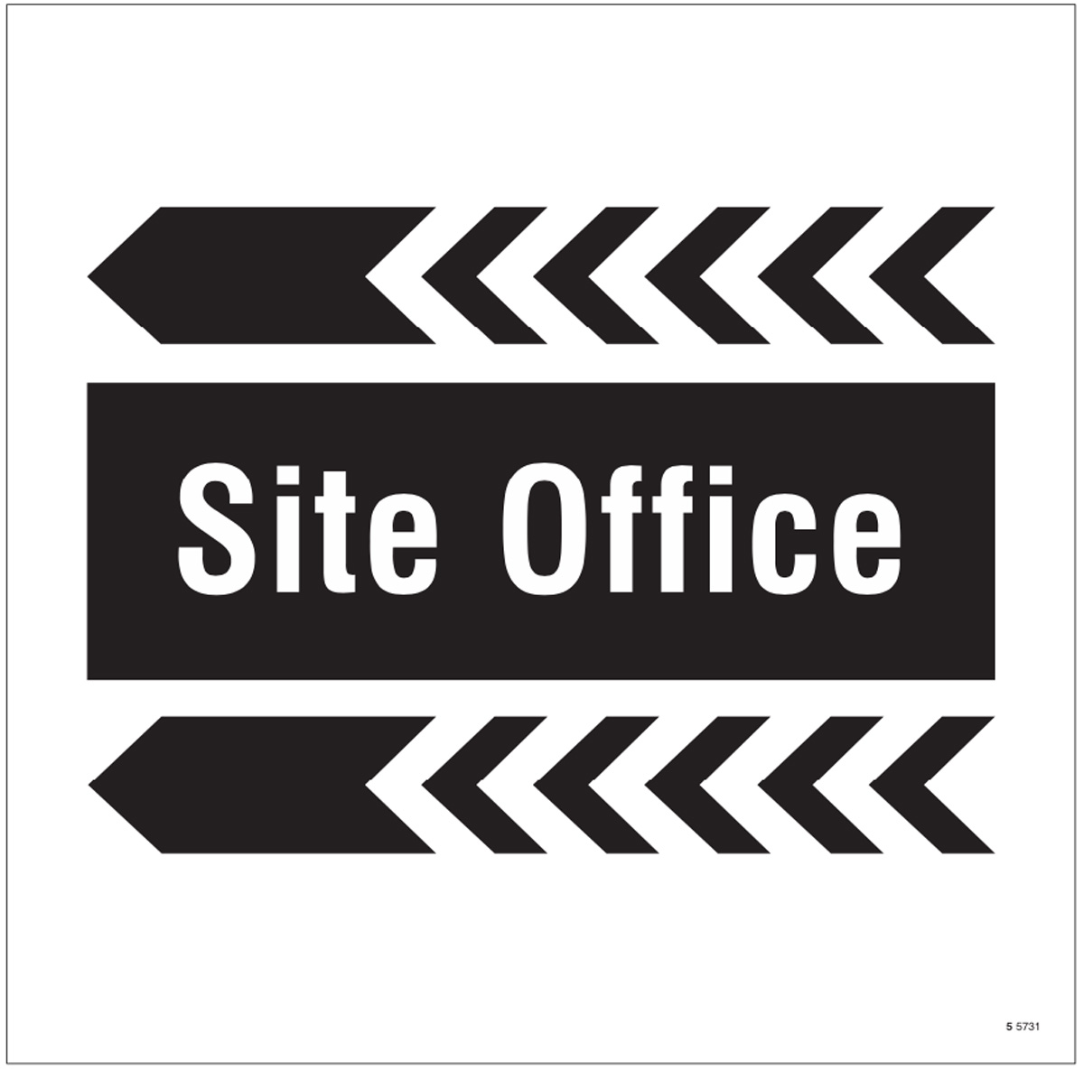 Site Office Arrow Left Site Saver Sign 400x400mm