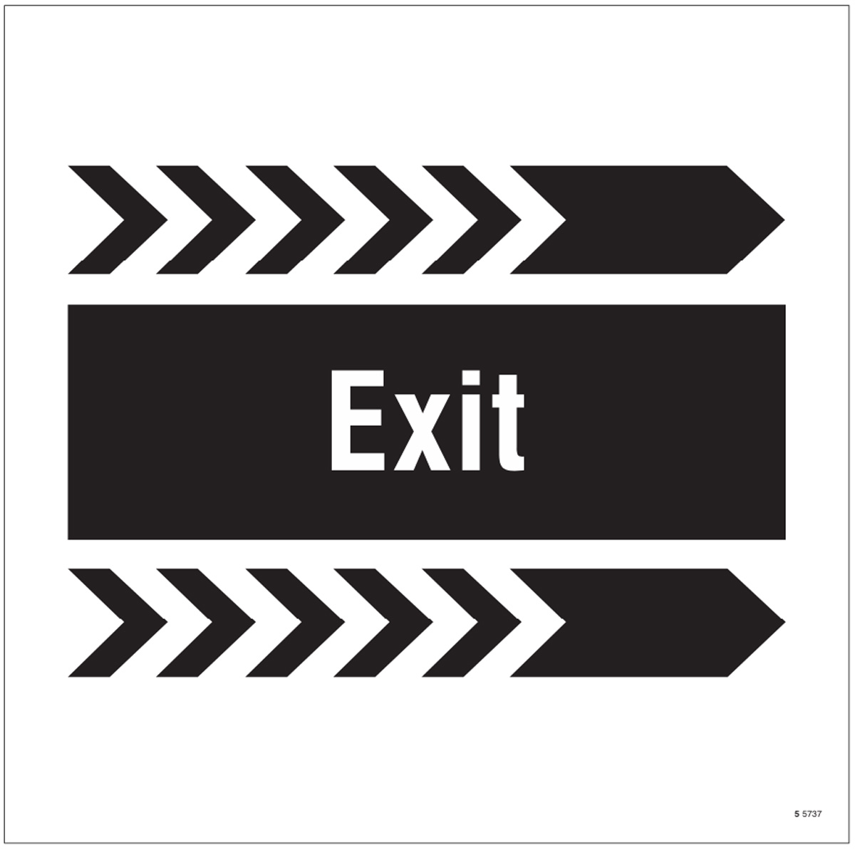 Exit Arrow Right Site Saver Sign 400x400mm