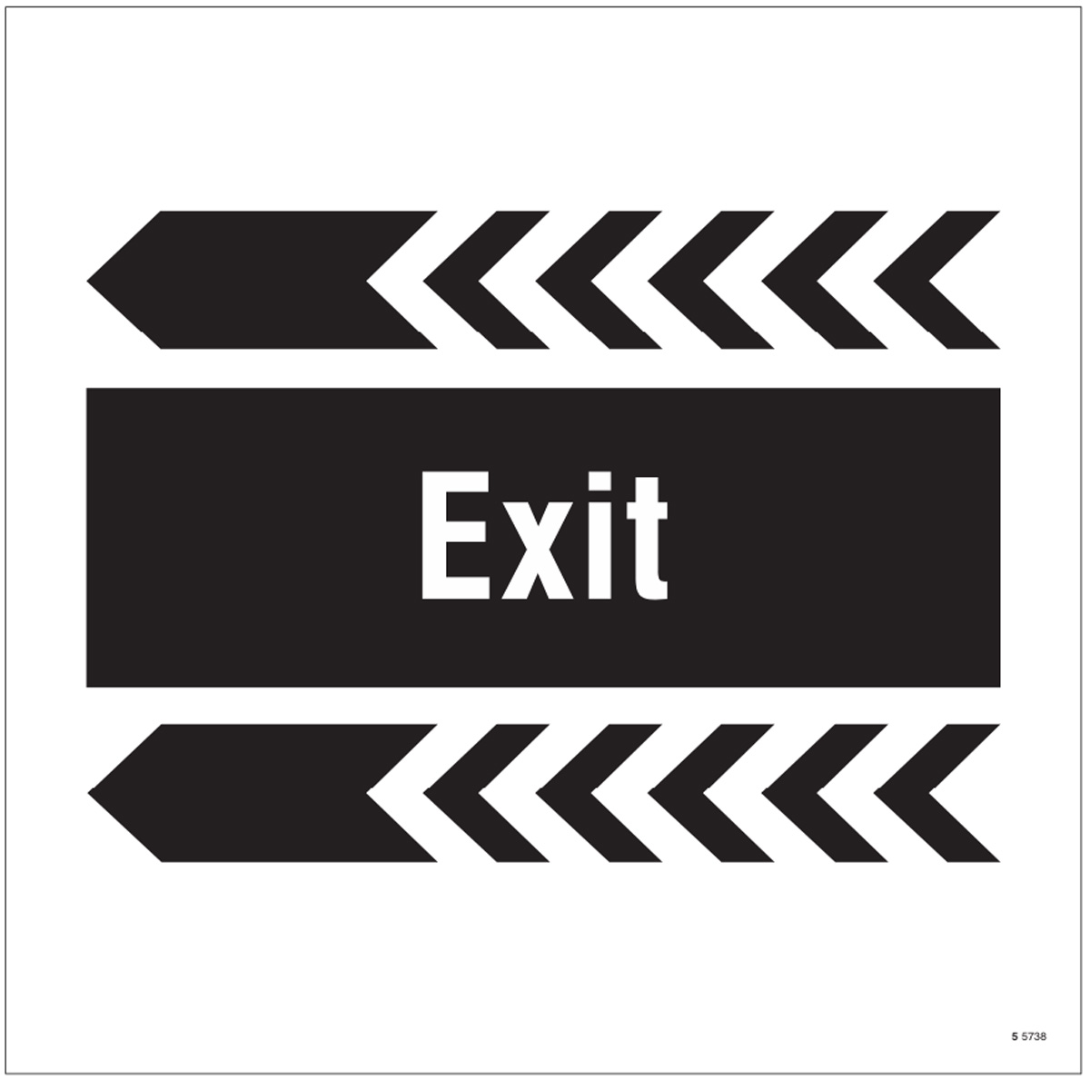 Exit Arrow Left Site Saver Sign 400x400mm