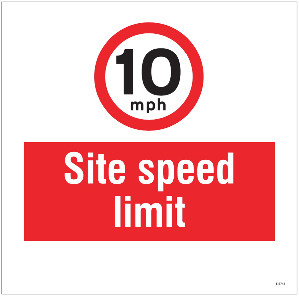 10mph Site Speed Limit Sign - 400x400mm