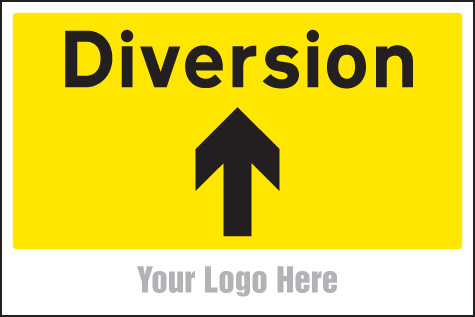 Diversion Arrow Up Site Saver Sign 600x400mm