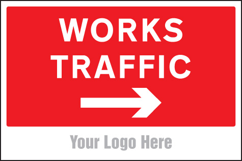 Traffic Only - Right Arrow Site Saver Sign (600x400mm)