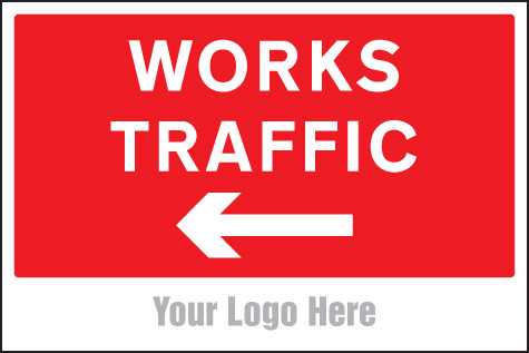 Traffic Only - Left Arrow Site Saver Sign (600x400mm)