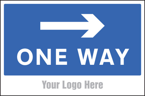 One Way Right Arrow Site Saver Sign 600x400mm