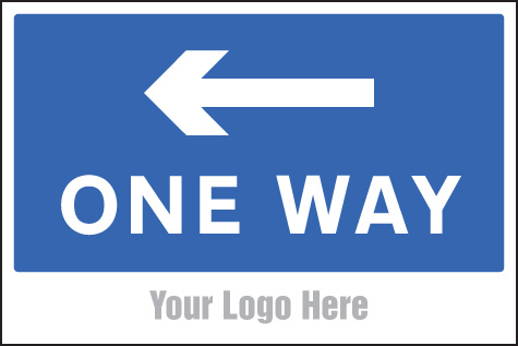One Way Arrow Left Site Saver Sign 600x400mm