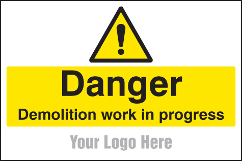 Danger: Demolition in Progress - Site Saver Sign (600x400mm)