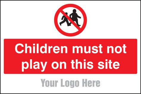 Children Must Not Play on This Site - Site Saver Sign 600x400mm