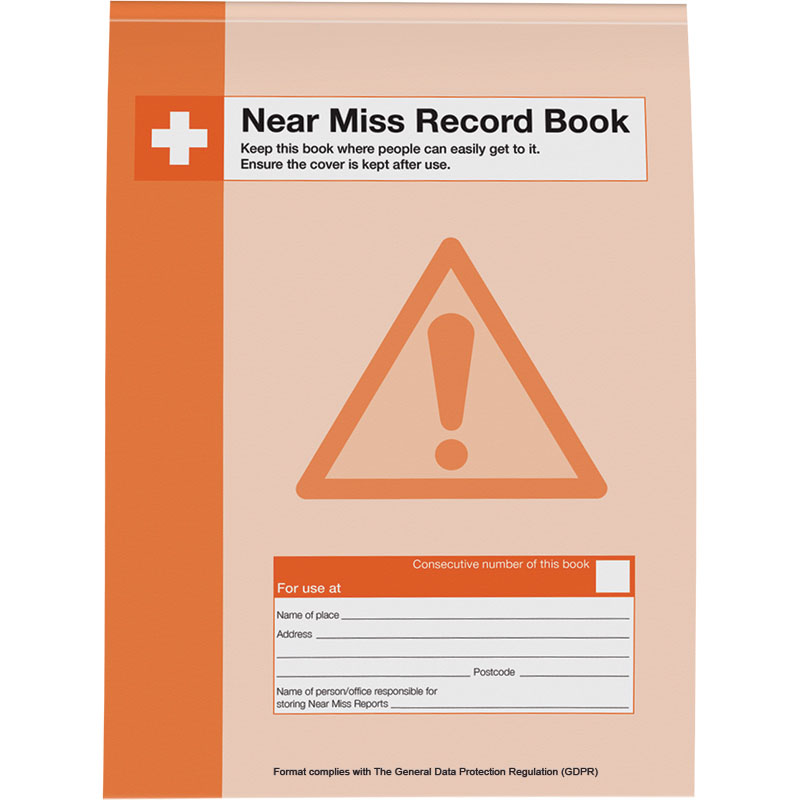 GDPR Compliant Workplace Near Miss Record Book - A4