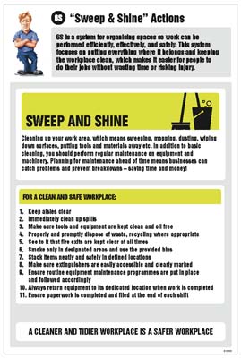 6S Sweep & Shine Actions Information Poster 400x600mm R/P