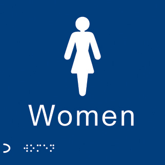 Braille Sign - Women 150x150mm
