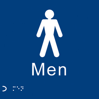 Braille Sign - Men 150x150mm