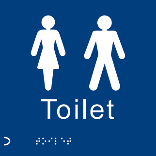 Braille Sign - Unisex 150x150mm