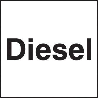 Diesel Safety and Information Sign - 150x150mm Self-Adhesive